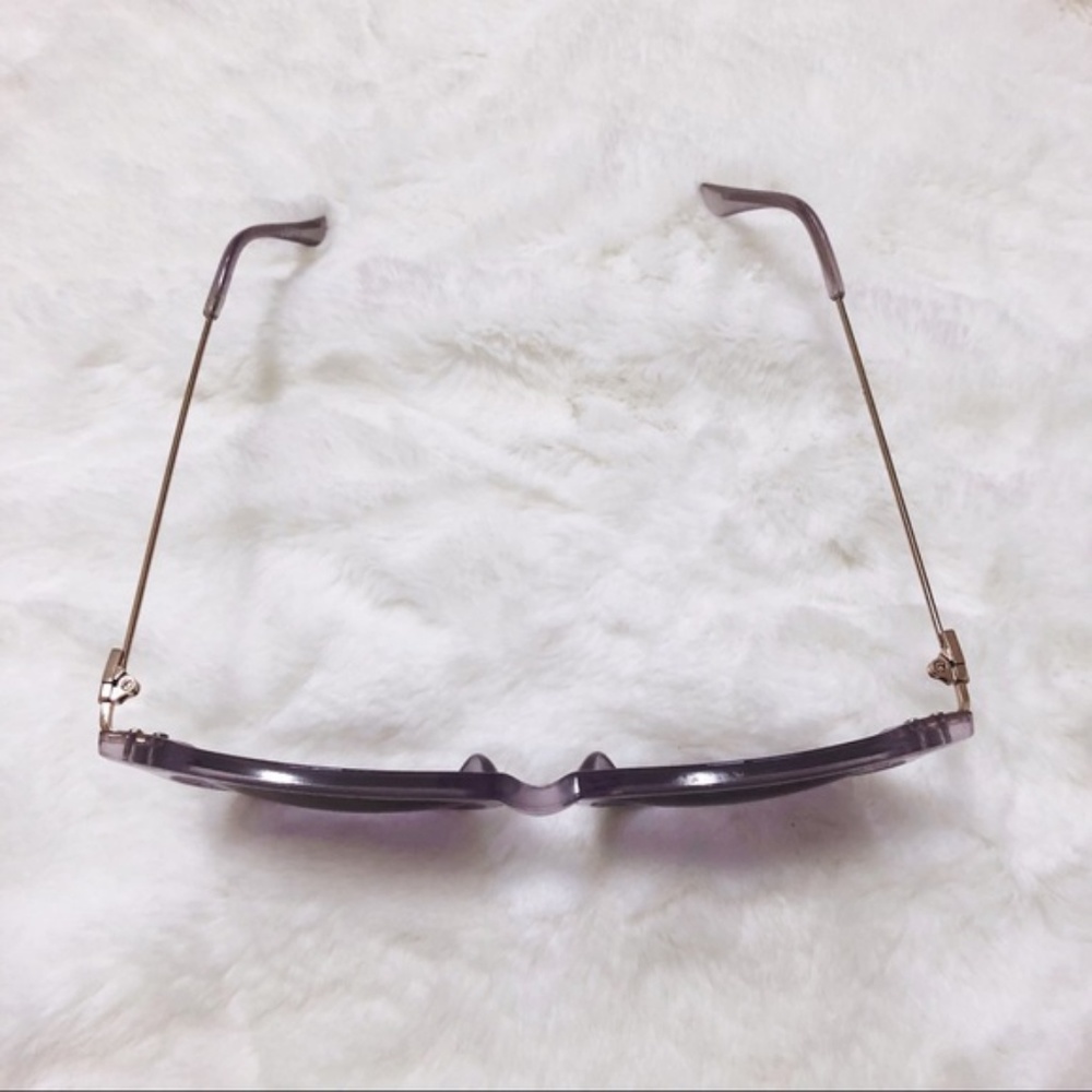 LOFT Pale Periwinkle Metallic Round Sunglasses - Picture 8 of 8